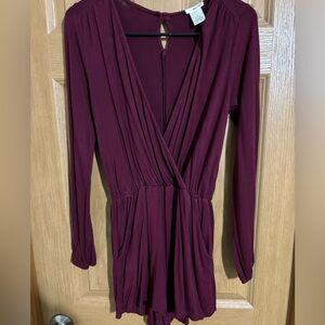 Maroon Longsleeve Romper